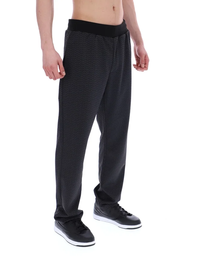 Black Edward Herringbone Pant
