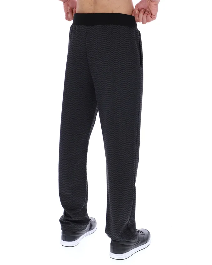 Black Edward Herringbone Pant