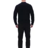 Black Ferguson Open Knit Pointelle Panel Track Top