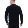 Black Ferguson Open Knit Pointelle Panel Track Top