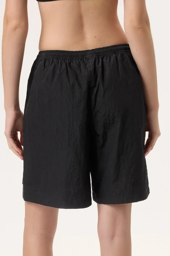 Black Fila x Hailey Bieber Crinkle Shorts