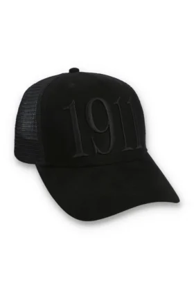 Black Hazza Large 1911 Embroidered Mesh-Back Cap