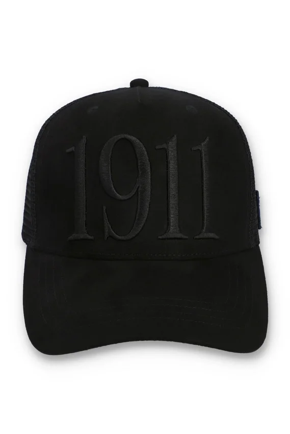 Black Hazza Large 1911 Embroidered Mesh-Back Cap