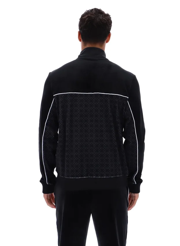 Black Higgans Full Zip Velour Jacket