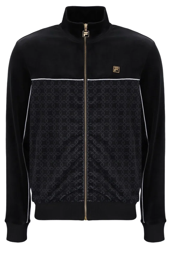 Black Higgans Full Zip Velour Jacket