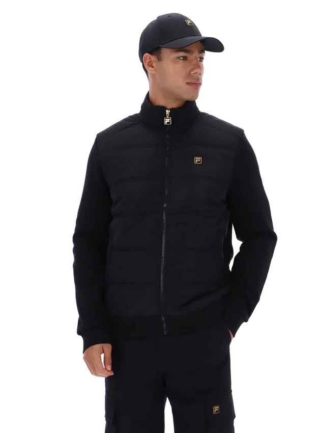 Black Jerry Full Zip Padded Jacket