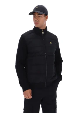 Black Jerry Full Zip Padded Jacket