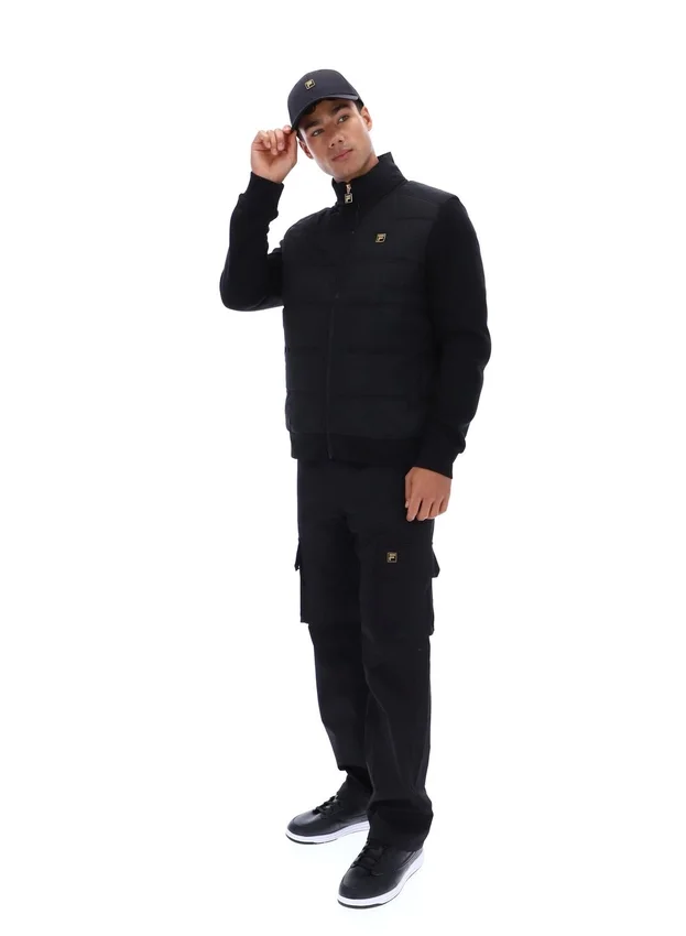 Black Jerry Full Zip Padded Jacket