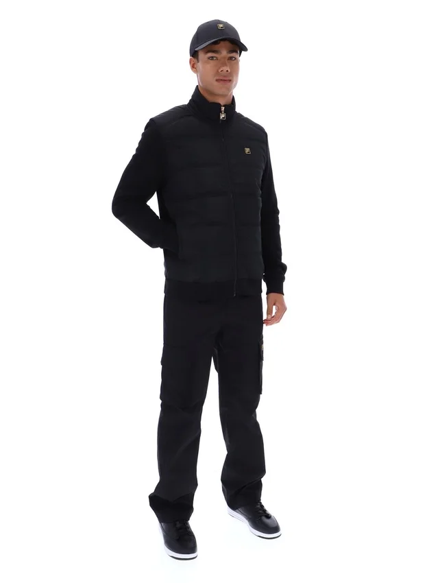 Black Jerry Full Zip Padded Jacket