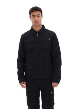 Black Kasa Zip-Through Overshirt