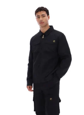 Black Kasa Zip-Through Overshirt