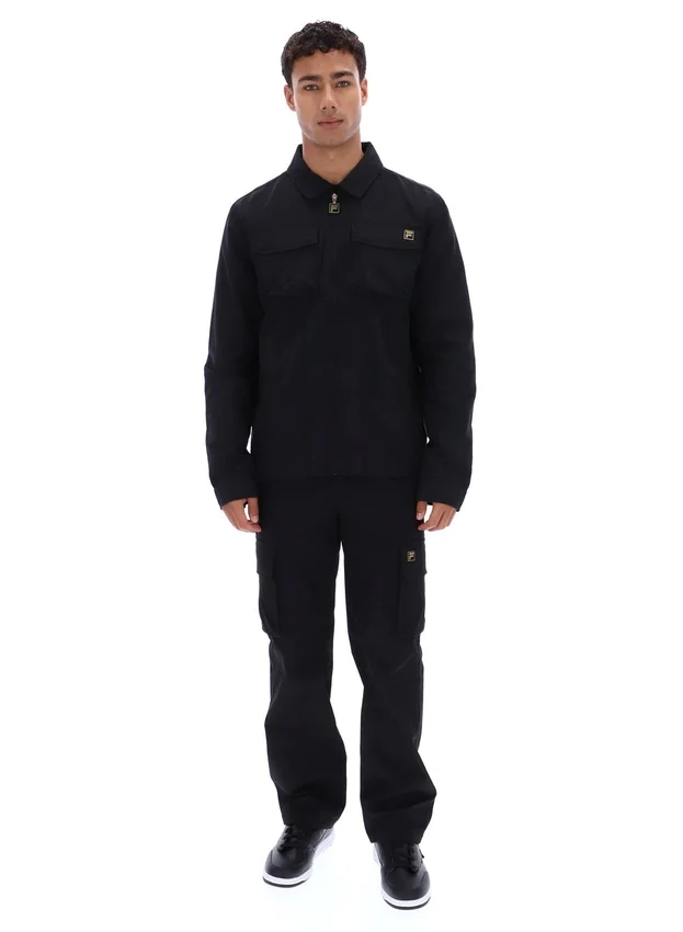 Black Kasa Zip-Through Overshirt