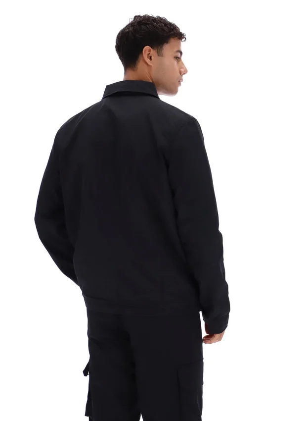 Black Kasa Zip-Through Overshirt