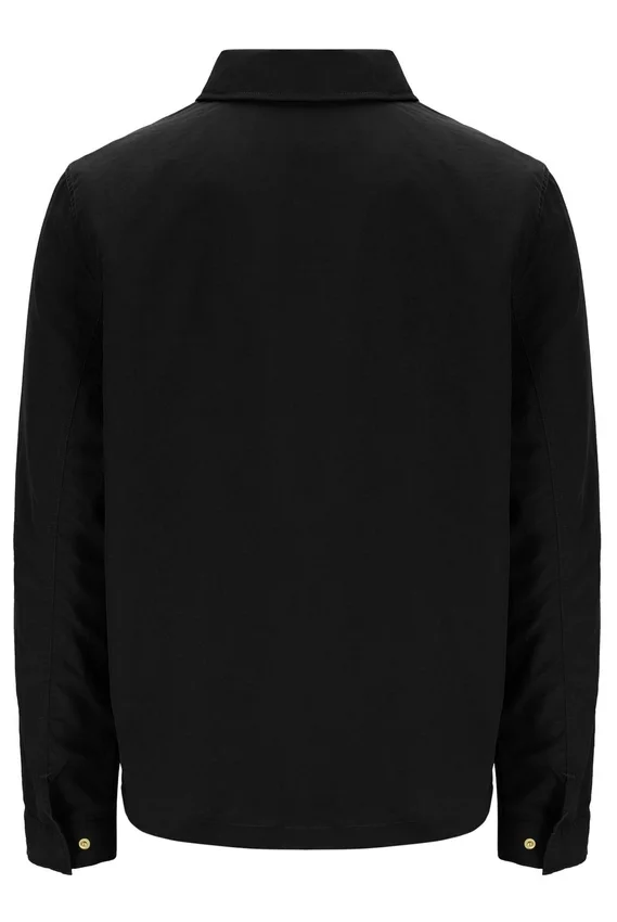 Black Kasa Zip-Through Overshirt
