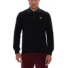 Black Kobe Striped Knit Polo