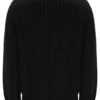 Black Kobe Striped Knit Polo