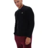 Black Kobe Striped Knit Polo