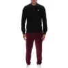 Black Kobe Striped Knit Polo