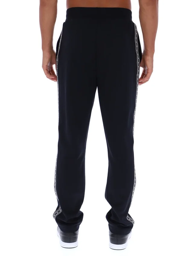 Black Layton Straight Leg Pants with Tape Detail