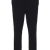 Black Layton Straight Leg Pants with Tape Detail