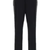 Black Layton Straight Leg Pants with Tape Detail