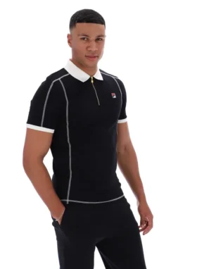 Black Leo Polo Top