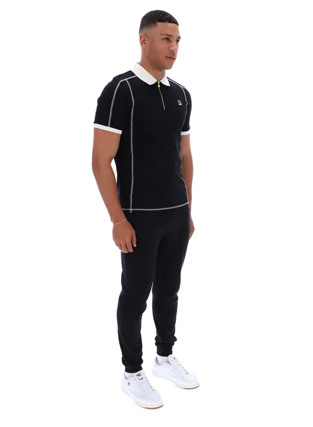 Black Leo Polo Top