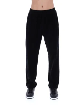 Black Lorrie Velour Track Pant
