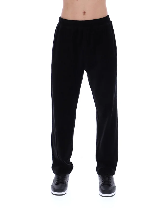 Black Lorrie Velour Track Pant