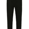 Black Lorrie Velour Track Pant