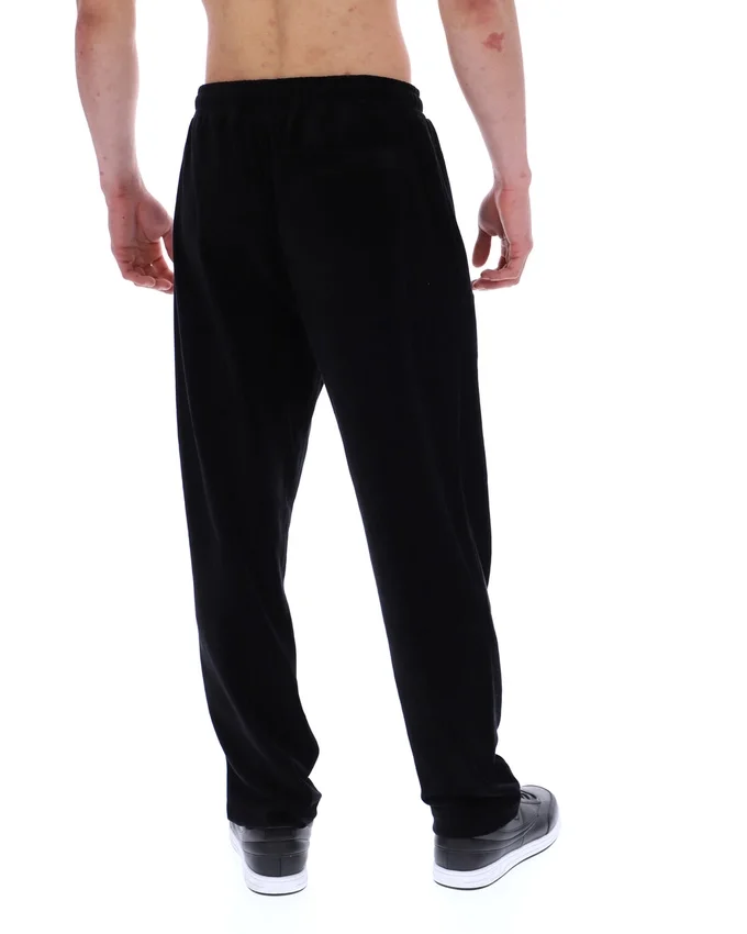 Black Lorrie Velour Track Pant