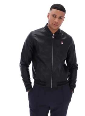 Black Malyk Archive Influence Faux Leather Jacket