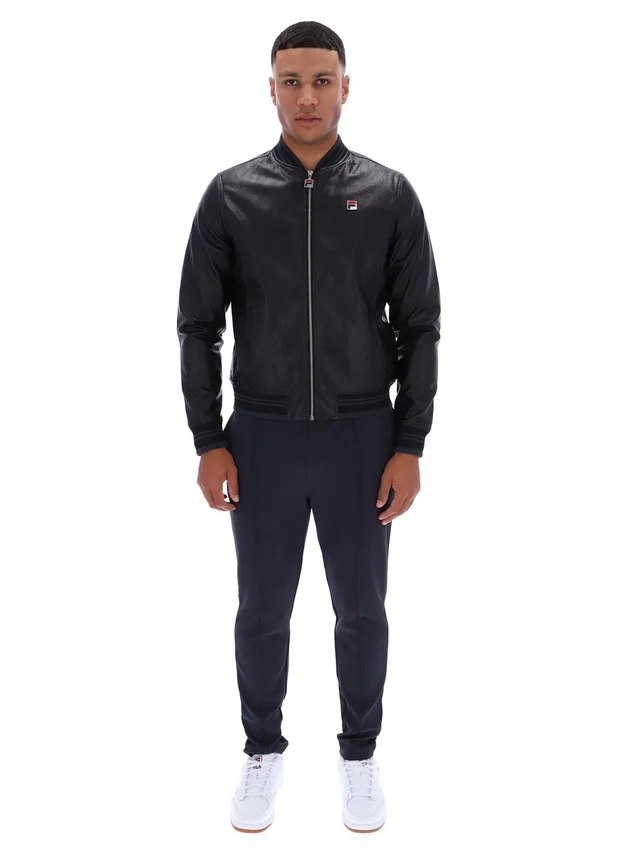Black Malyk Archive Influence Faux Leather Jacket