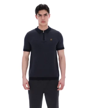 Black Marty Zip Polo