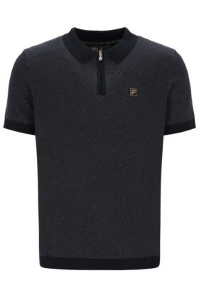 Black Marty Zip Polo