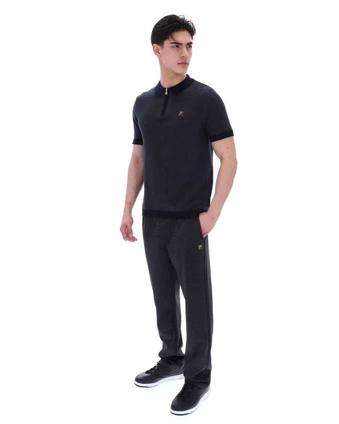 Black Marty Zip Polo