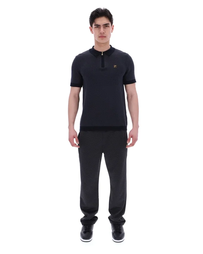 Black Marty Zip Polo