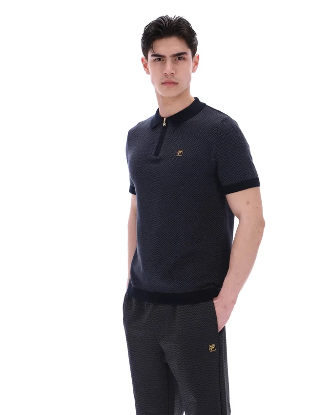 Black Marty Zip Polo