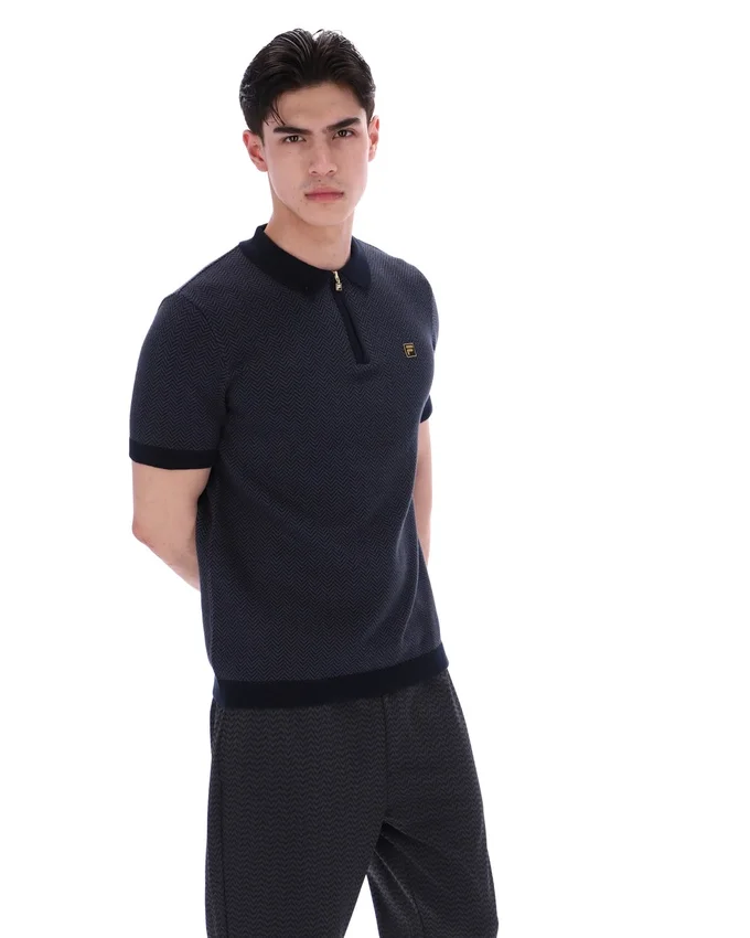 Black Marty Zip Polo
