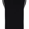 Black Mellor Textured Knit Vest with Tipping
