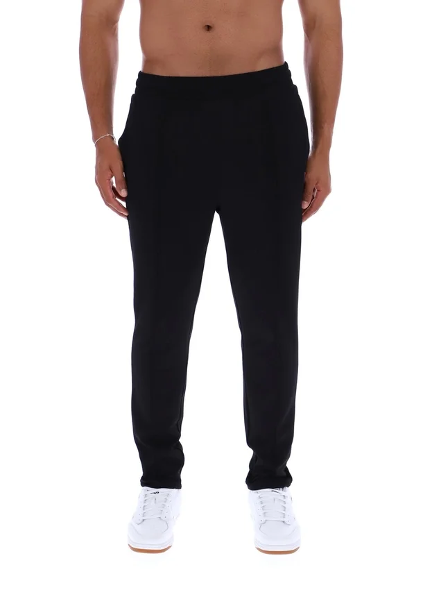 Black Molveno Pin Tuck Slim Leg Pants