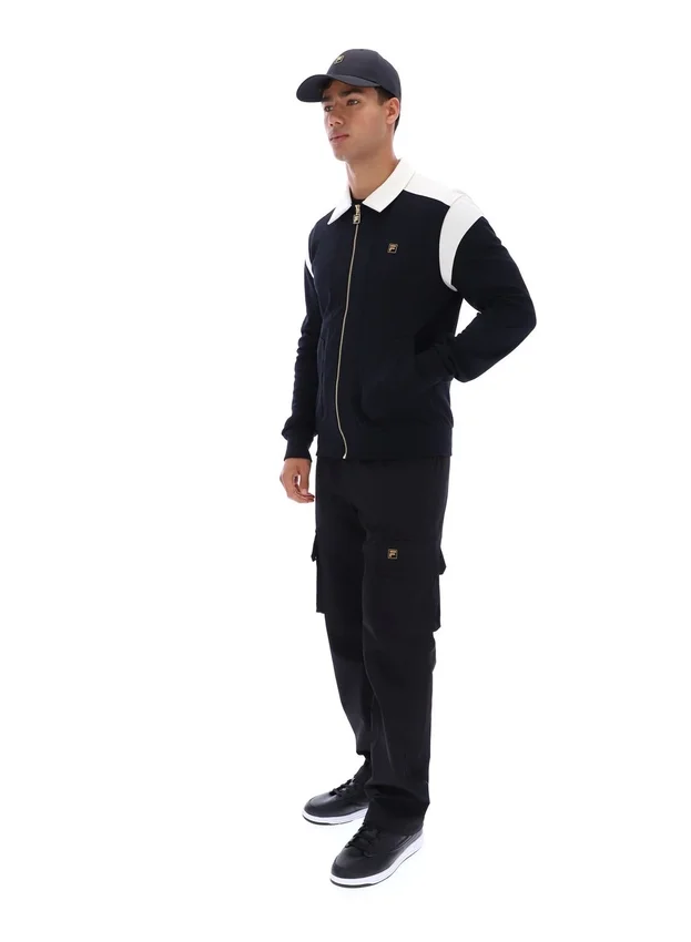 Black Morton Full Zip Jacket with Contrast Panels