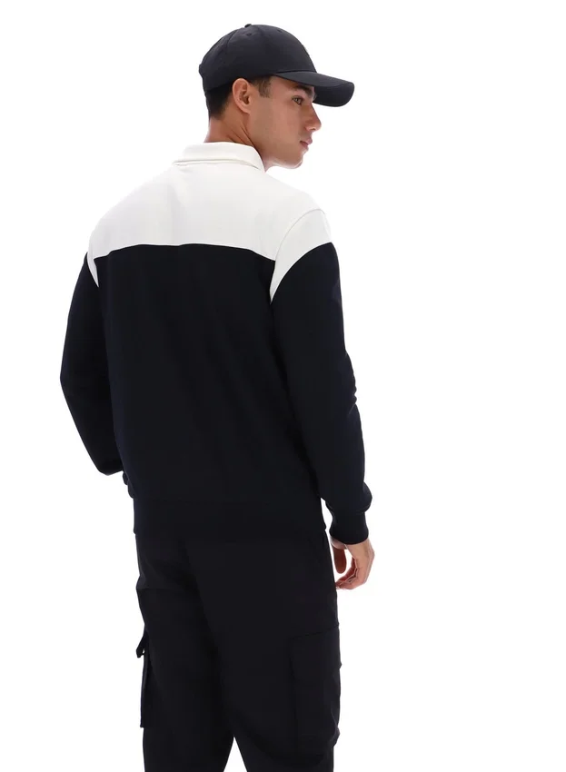 Black Morton Full Zip Jacket with Contrast Panels
