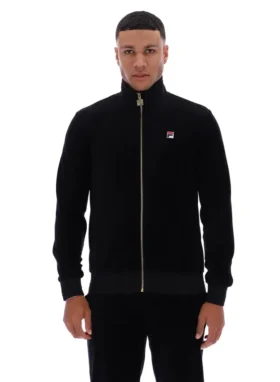 Black Nero Velour Track Top