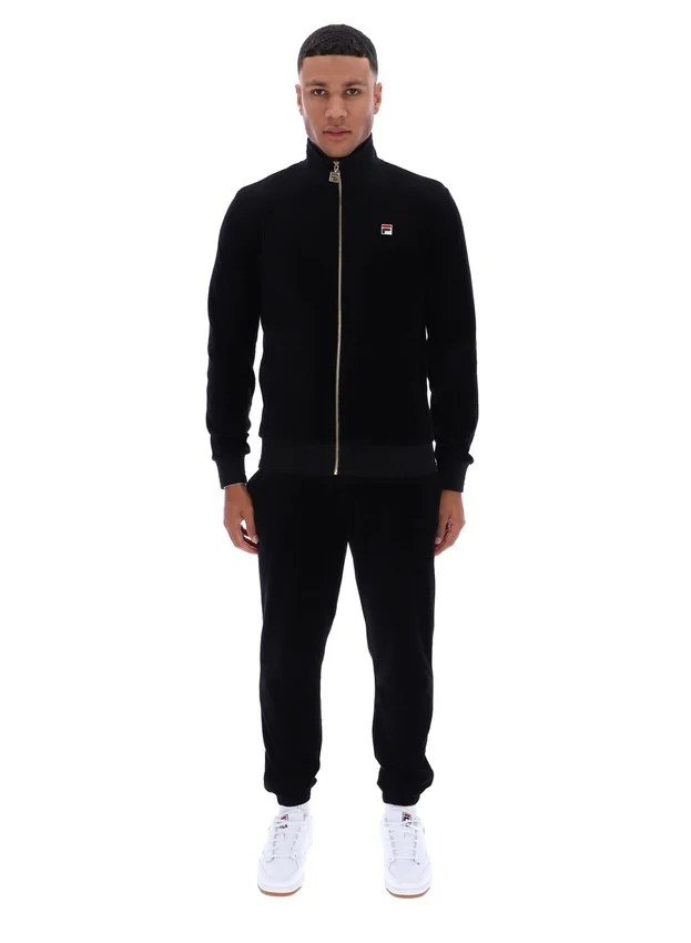 Black Nero Velour Track Top