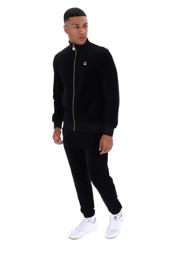 Black Nero Velour Track Top
