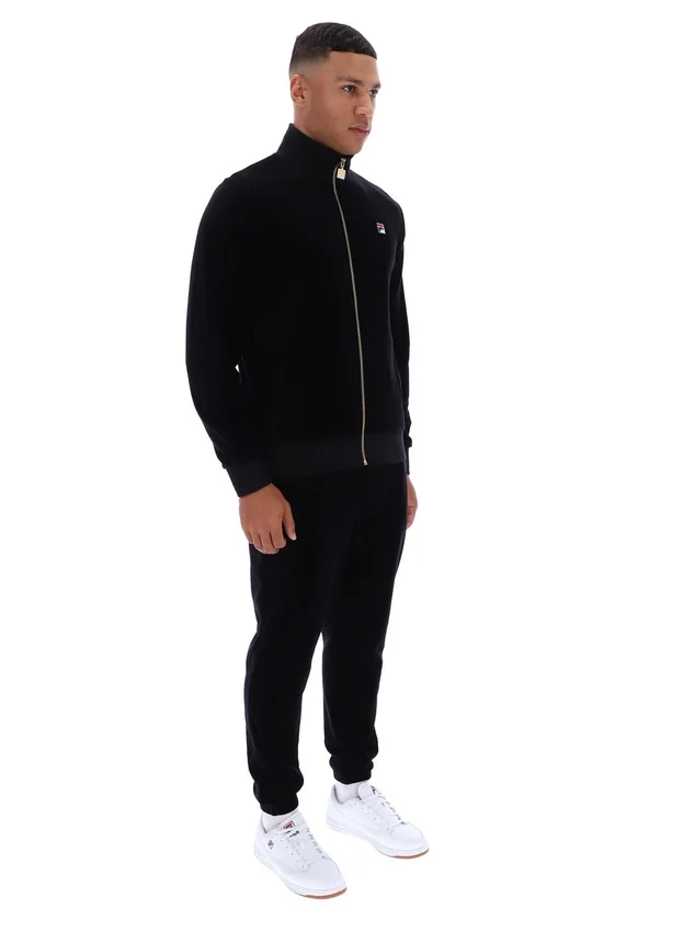 Black Nero Velour Track Top