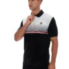 Black Paco Zip Up Velour Polo