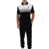 Black Paco Zip Up Velour Polo