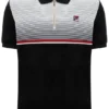 Black Paco Zip Up Velour Polo